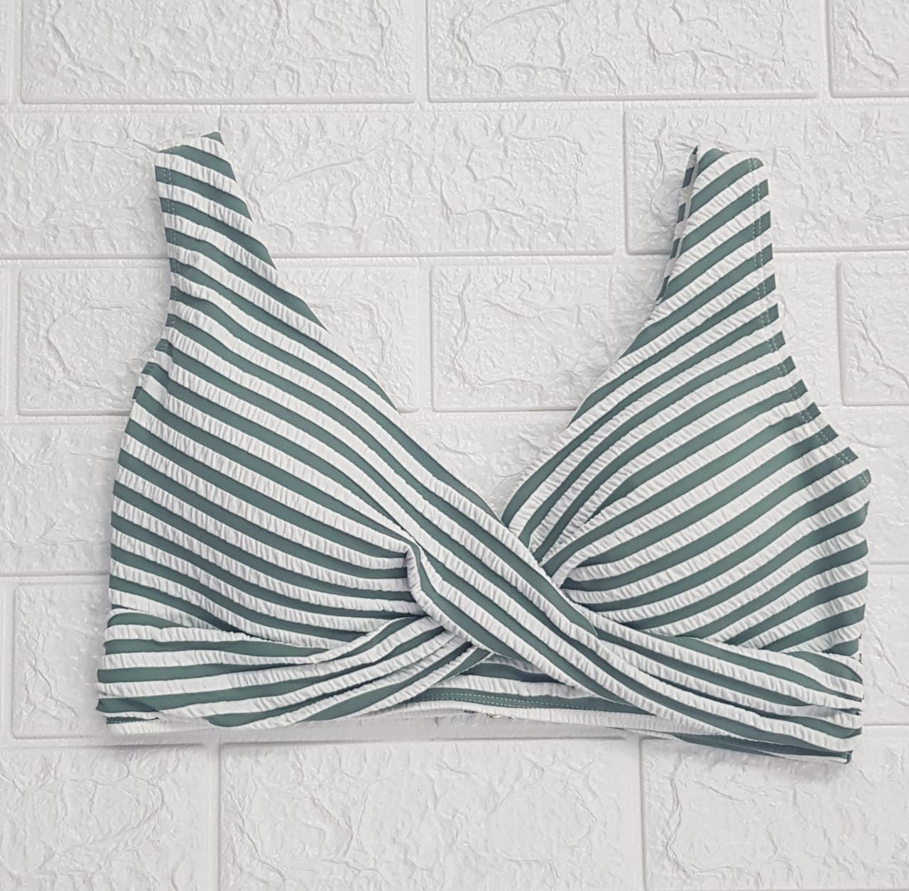Sea Level - Capri Cross Front Khaki Bra / SL3110CP, Colour: Khaki, Size.: UK 8, Style: Cross Front