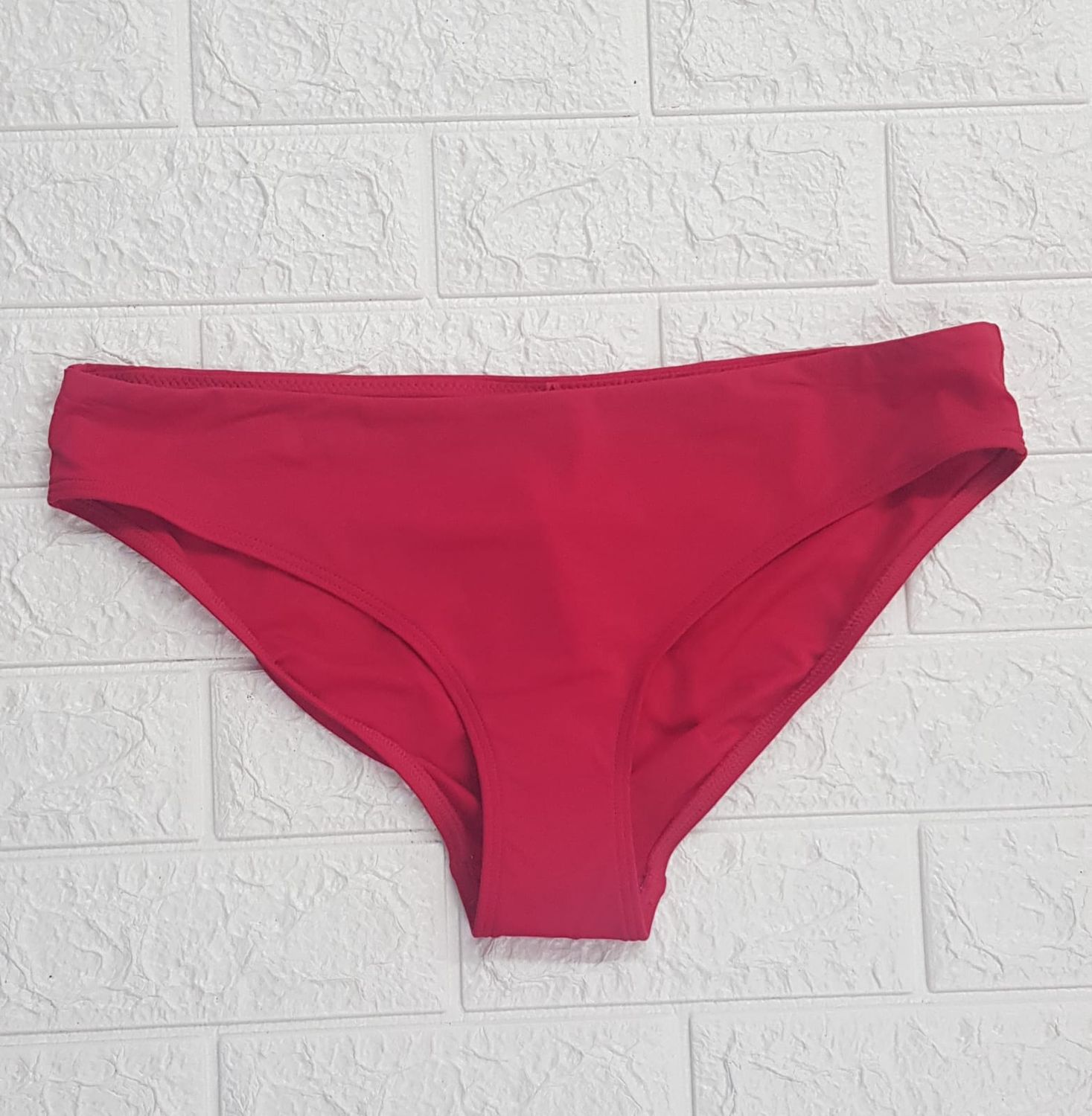 Sea Level - Regular Mid Bikini Bottom / Red / Orange, Colour: Red, Size.: UK 8, Style: Mid Bikini