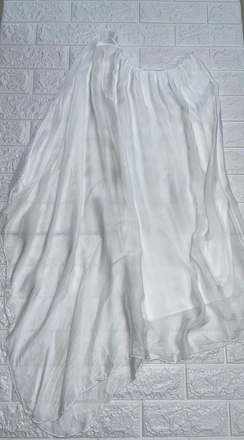 Italy - Silk Off The Shoulder Short Dress- White