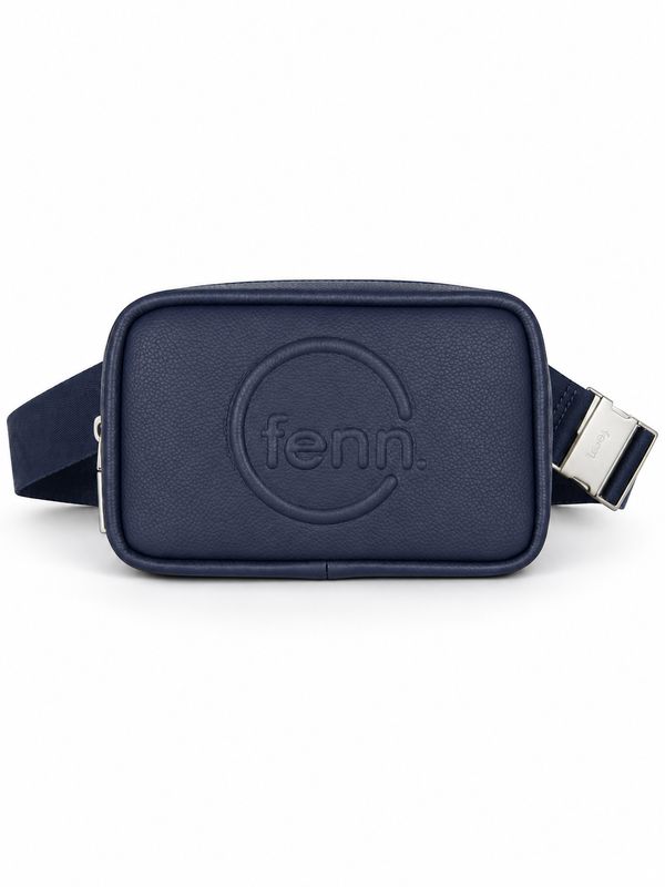 Fenn - Pouch Canvas Strap - Navy - Silver Trim