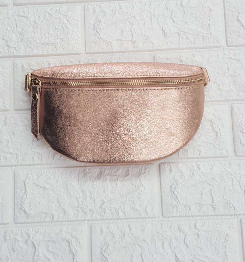 Italy - Small Sling Bag -Rose Gold, Colour: Rose Gold, Size.: One Size