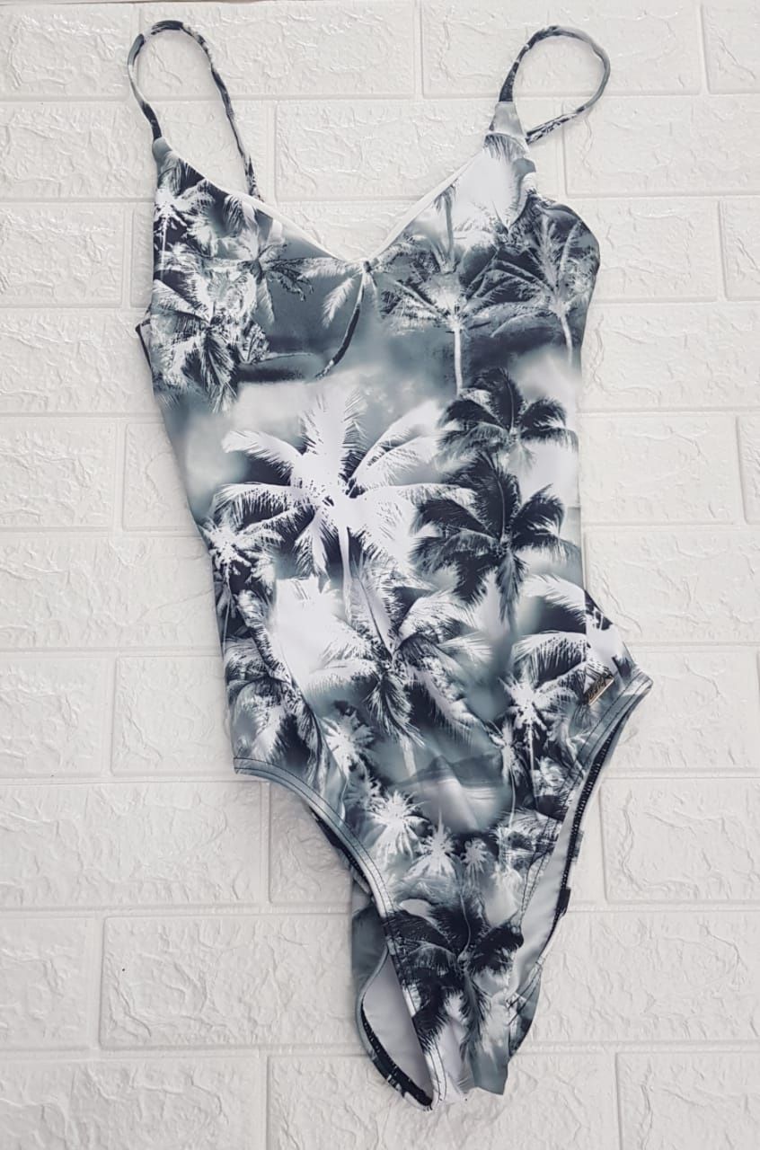 Brite Reef - Grey Palm /Hole Back /U/W /One Piece- AP16, Colour: Grey Palm, Sizes: Size 30
