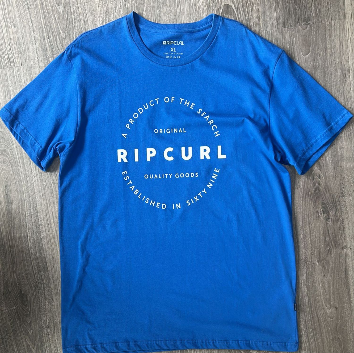 Rip Curl - Mens MissionTee S19CTESUZP, Colour: Royal Blue, Sizes: Small