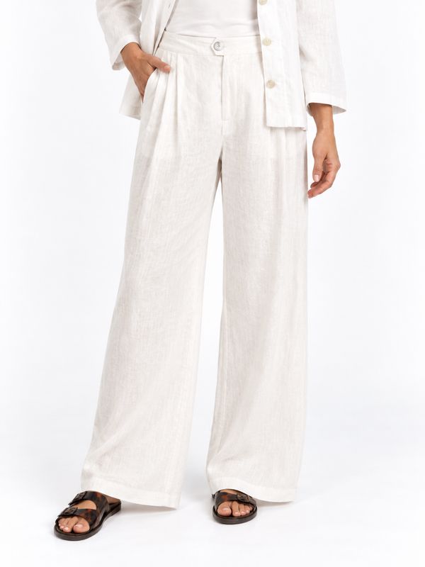 Slick -Vera - Wide Leg Pant - White