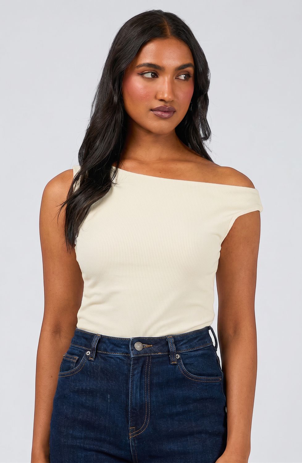 AAE - Kylie Off Shoulder Top, Colour: Oat, Size.: 6