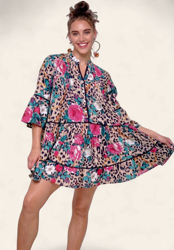 Iconic - Valentina Dress - Rose Tiger