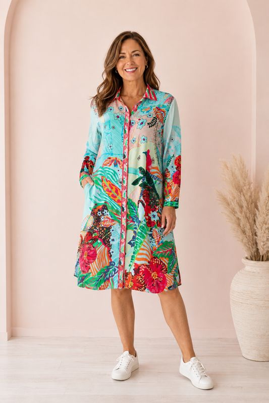 Frock 'n Roll - Maddison Short Dress With Tab Sleeve