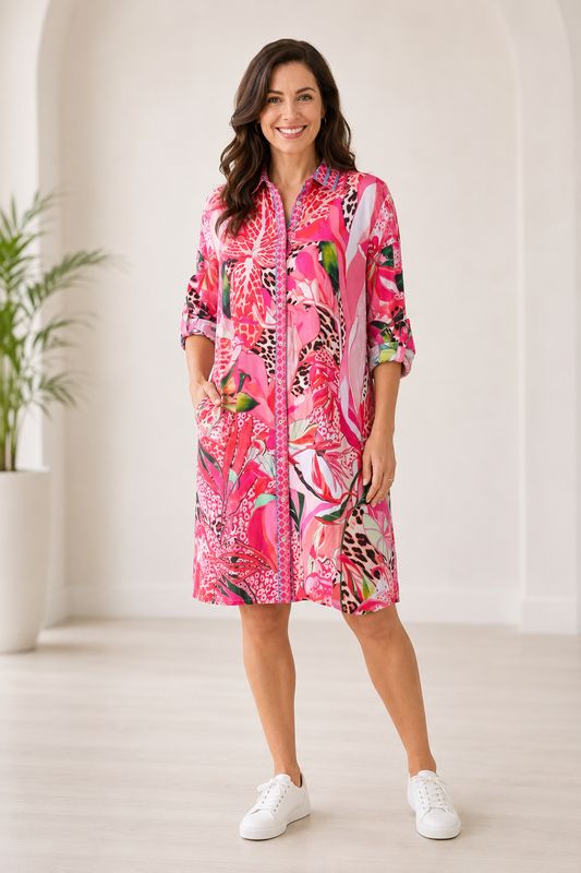 Frock 'n Roll - Maddison Short Dress With Tab Sleeve Code : MSD - 4