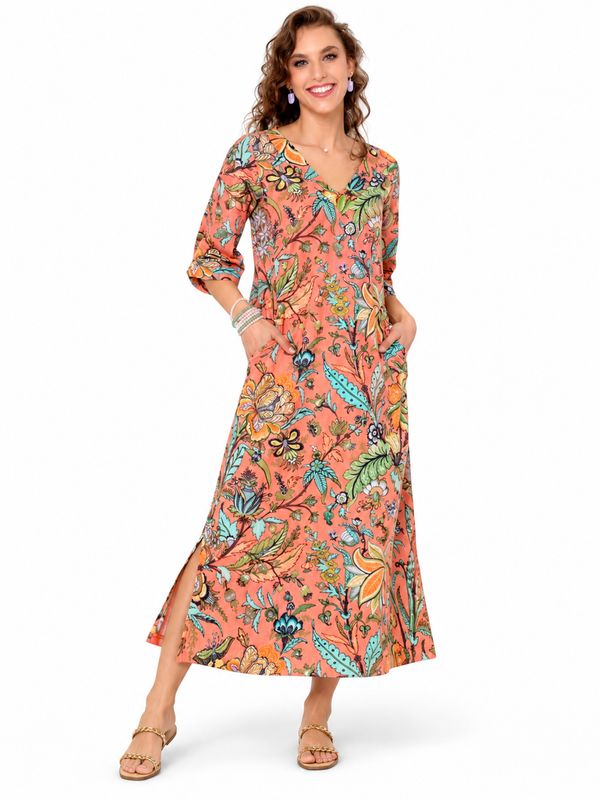 Iconic -Gloria Dress - Coral Floral
