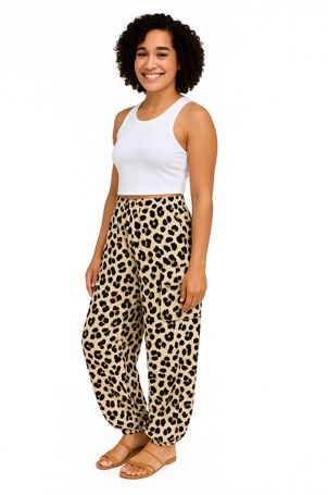 Indoblu - LP7-R - Ladies Relaxed Pants - Leopard