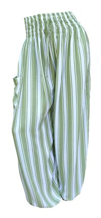 Indoblu - LP7-R - Ladies Relaxed Pants - Stripe, Colour: Stripe - Mint, Sizes: Regular