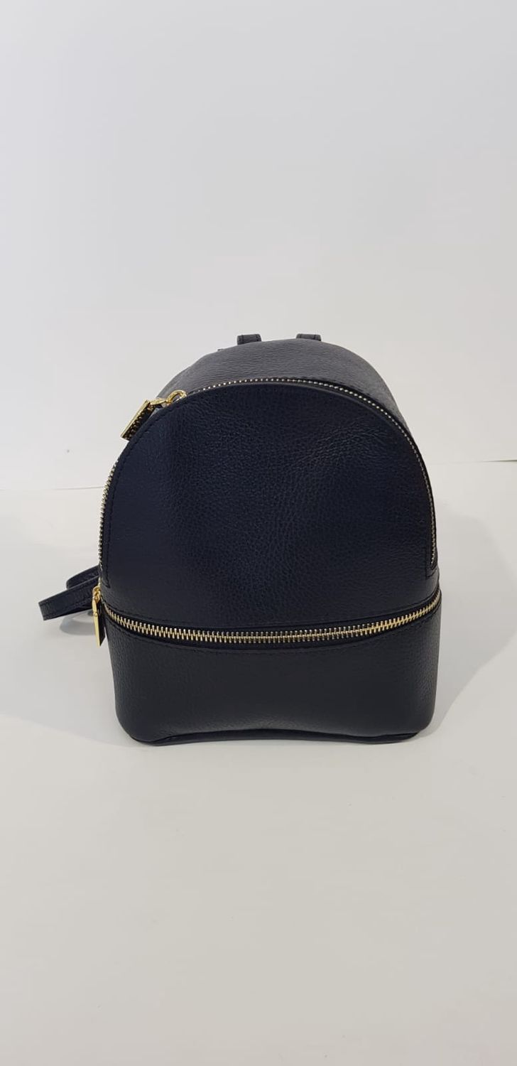 Italy - Gaia Small Back Pack Bag - Black, Colour: Black, Size.: One Size