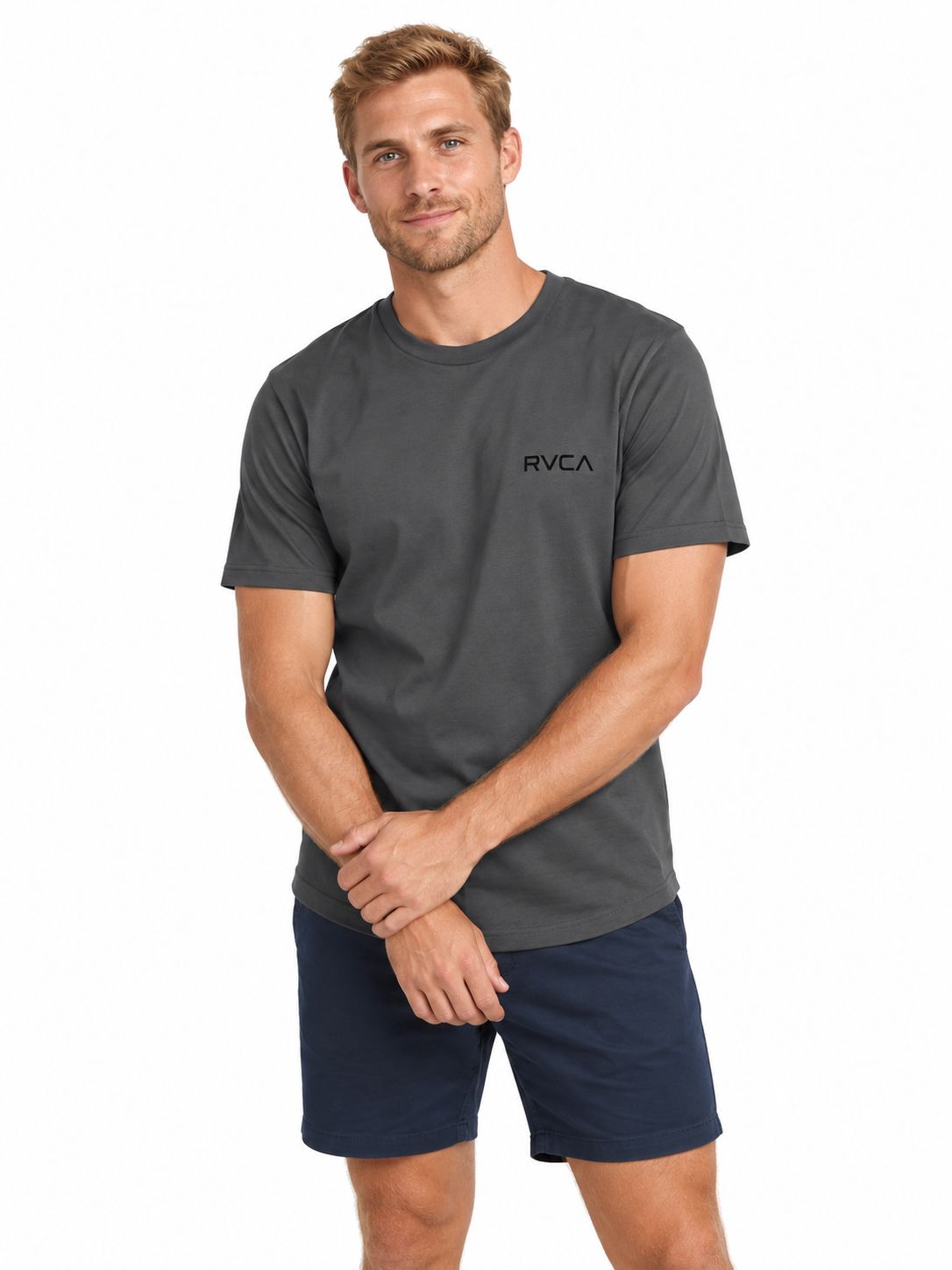 RVCA - S/S T-Shirt - Small Rvca Essential SS - Slate - MENS, Sizes: X-Small