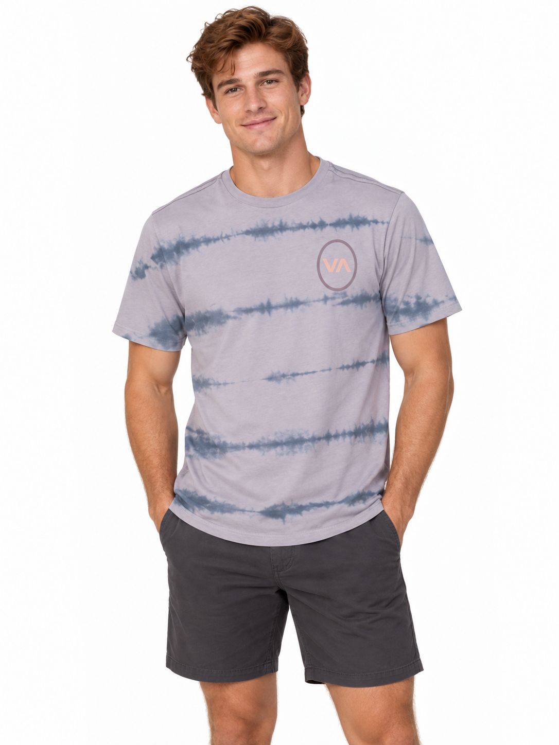 RVCA - S/S T-Shirt - VA MOD TIE DYE S/S - Black/Tan Tie Dye (KTCW), Sizes: Medium