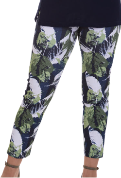 Calypso- Flat Front Pant - Cotton Spandex Print