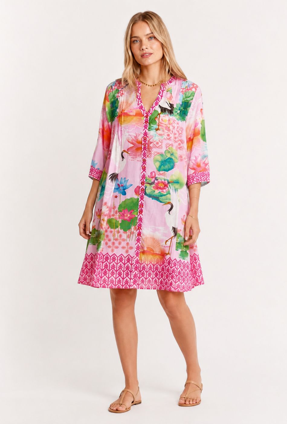 Lulalife Akiko Button Dress - Orchid, Size.: XS