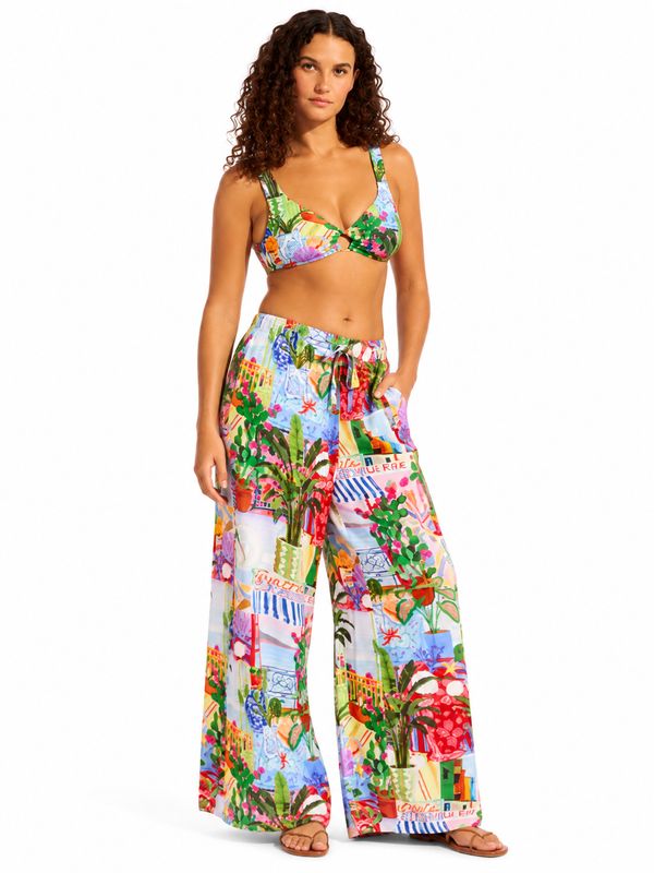 Seafolly - La Boca Wide Leg Pant  - Sapphire