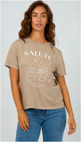 AAE Saluti Regular Tee - Stone