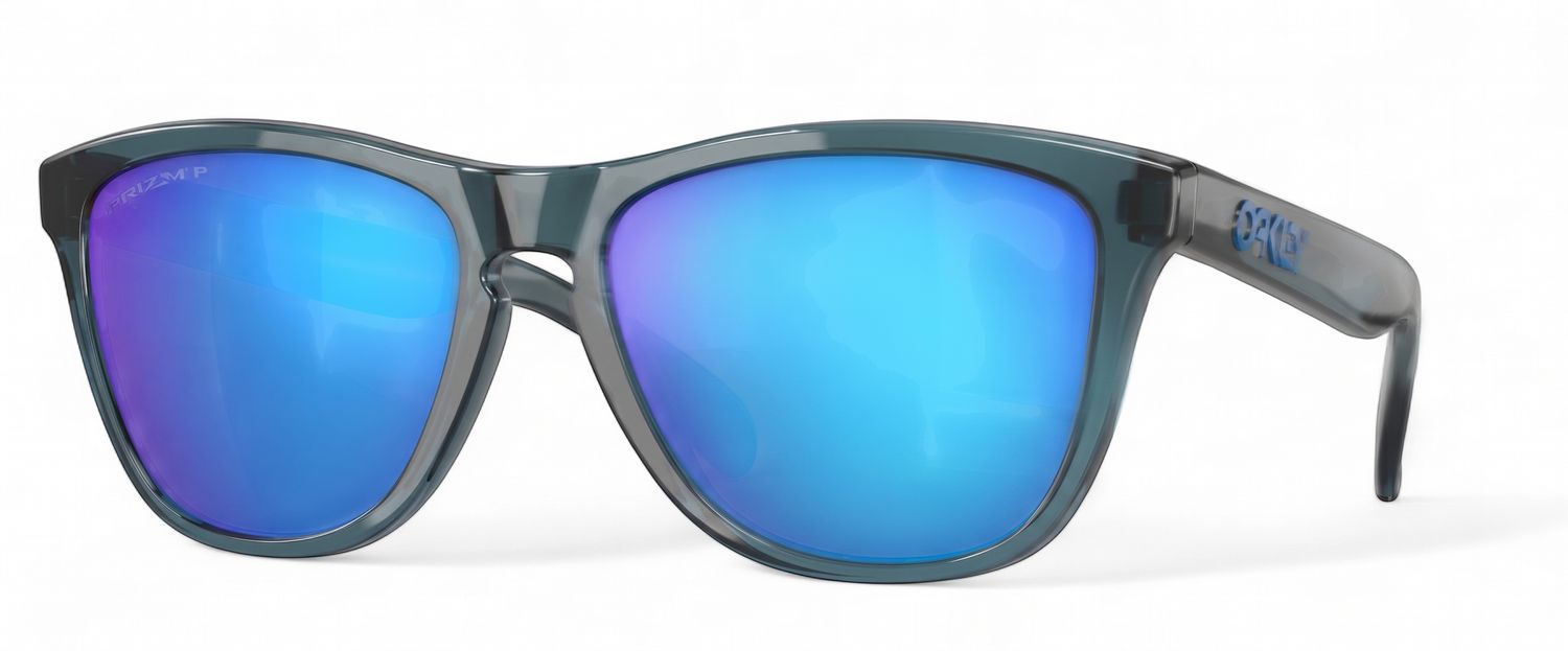Oakley -Crystal Black Prizm Sapphire Irid Polar Sun Glasses, Colour: Crystal black prizm Sapphire irid polar, Description: Frogskins