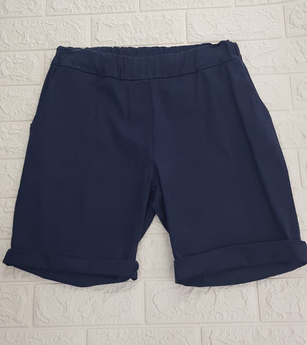 Italy - Pull On Shorts - Navy, Colour: Navy, Size.: Small
