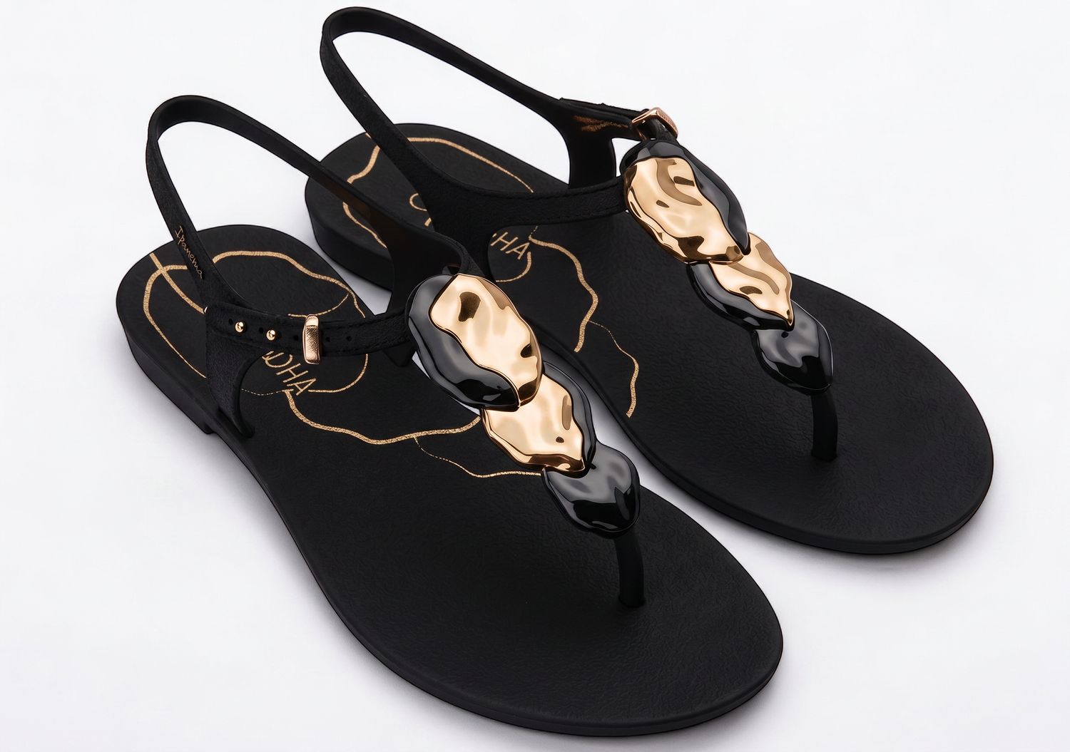 Grendha - Refino Sand - Black, Size.: UK 3