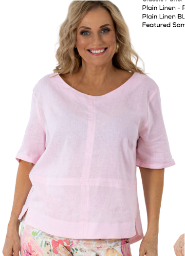 Calypso - Pixie Pink - Plain Linen Blend, Size.: 30