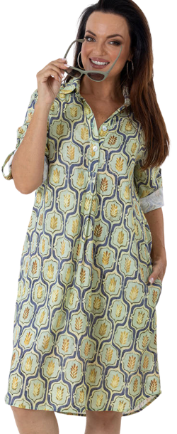 Calypso - Geo Flora Dress, Size.: 30