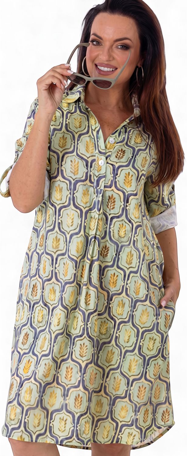 Calypso - Geo Flora Dress, Size.: 30