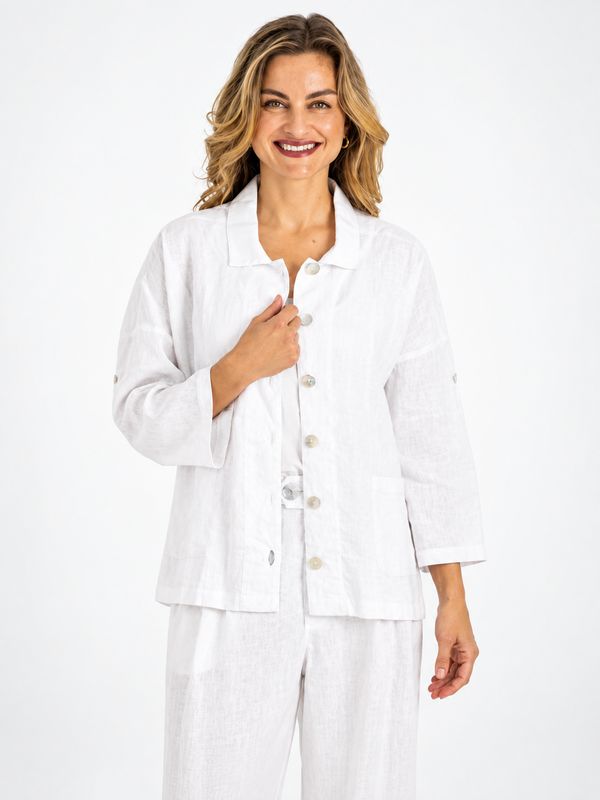 Slick - Kiara - Linen Jacket - Navy