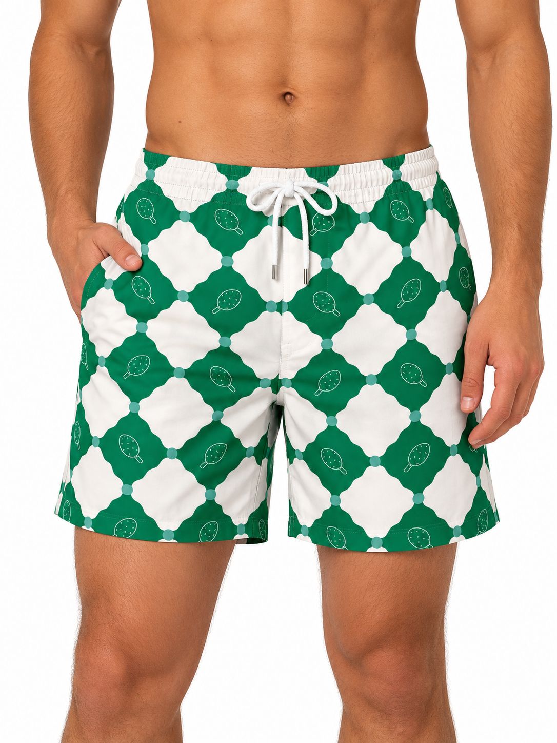 Granadilla - Mens Original  Shorts - Grid Lolly/ Green, Sizes: X-Small