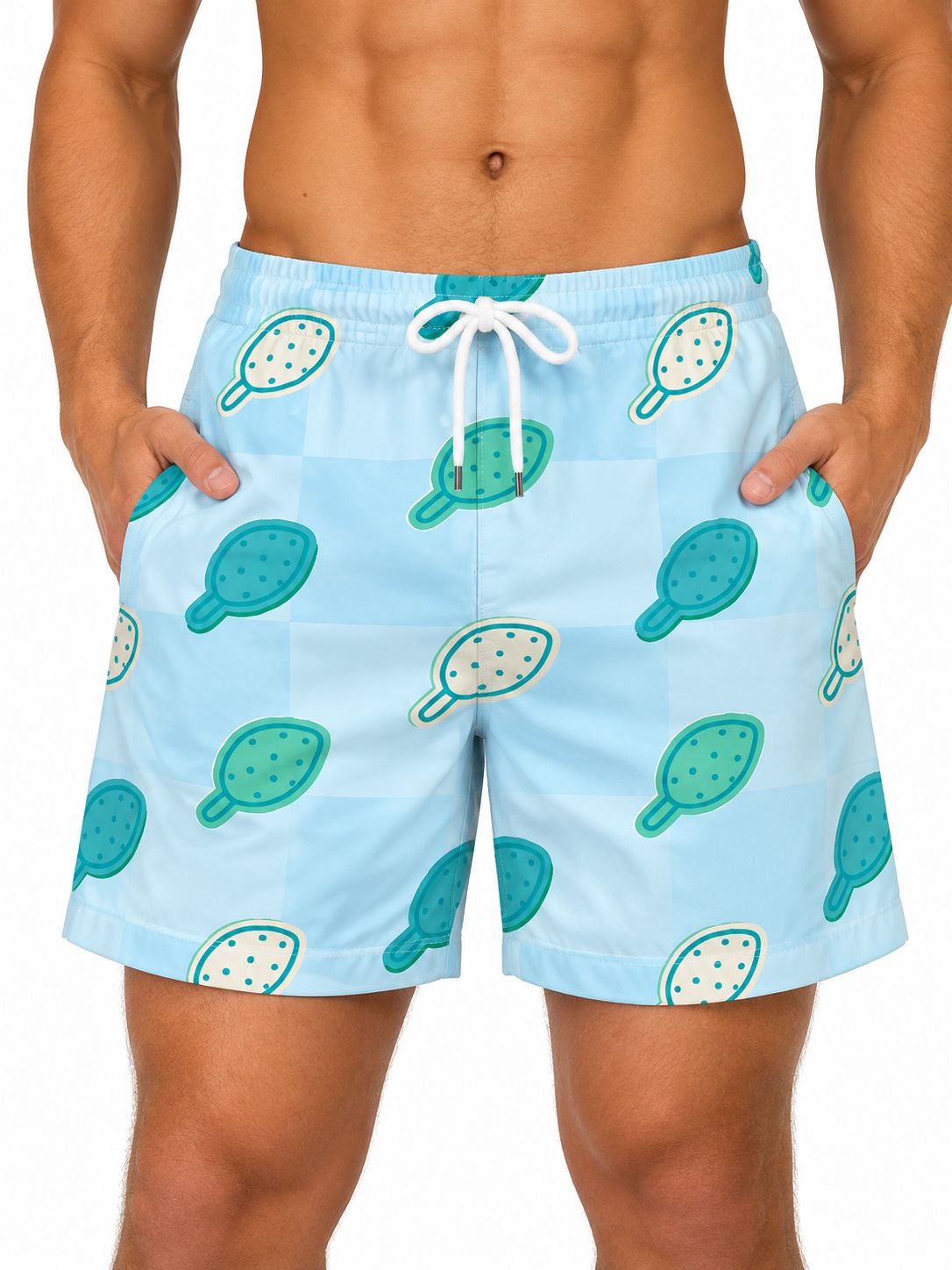 Granadilla - Mens Original Shorts - Checkerboard Lolly/Blue, Sizes: X-Small