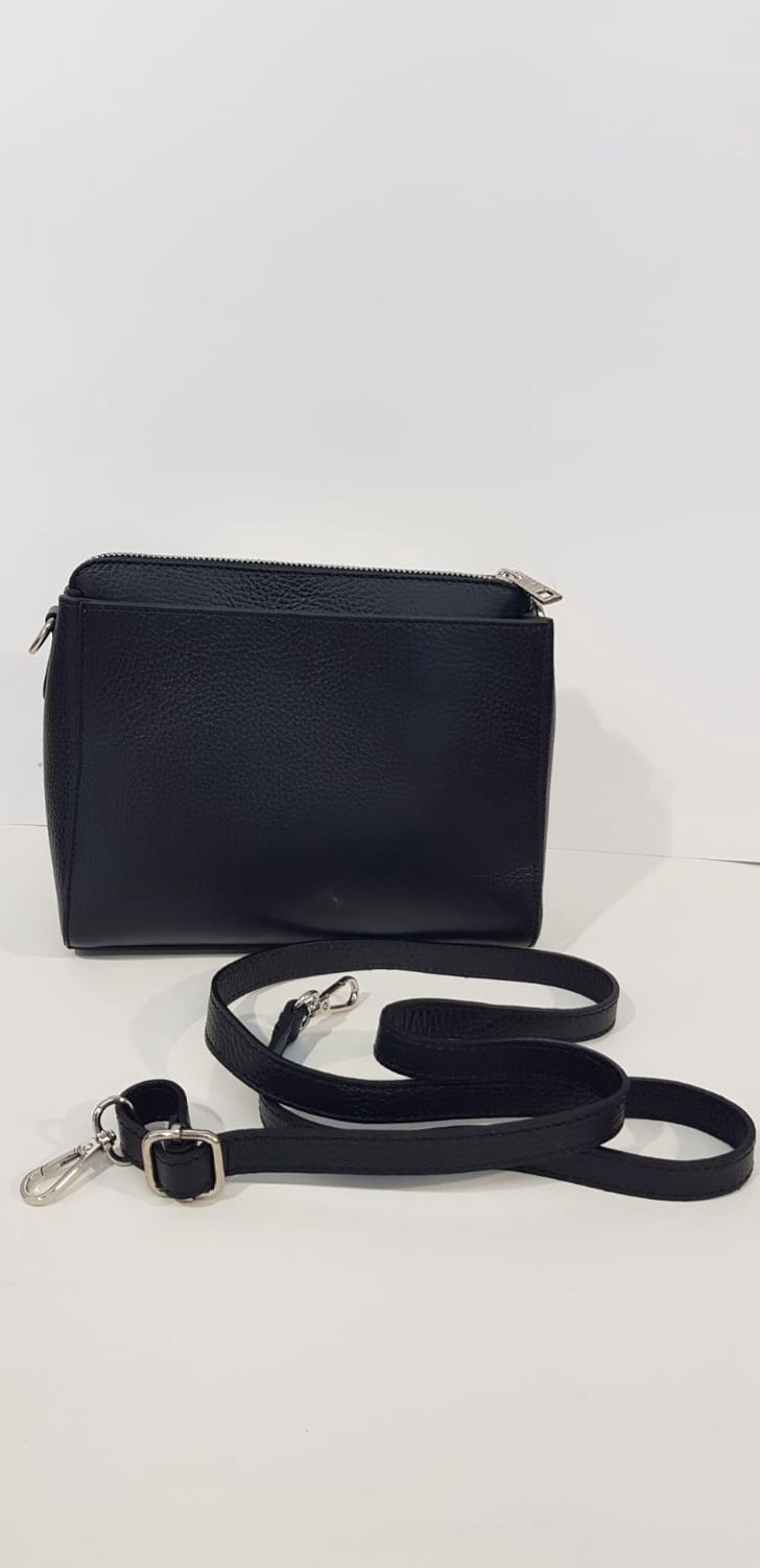 Italy Collection - Clip Front Black Bag, Colour: Black, Size.: One Size