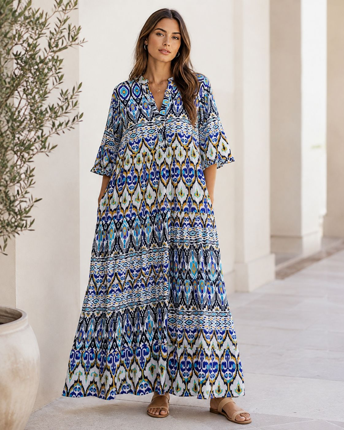 Mastik - MS23-35 - African Print - Multi, Size.: 1 (S)