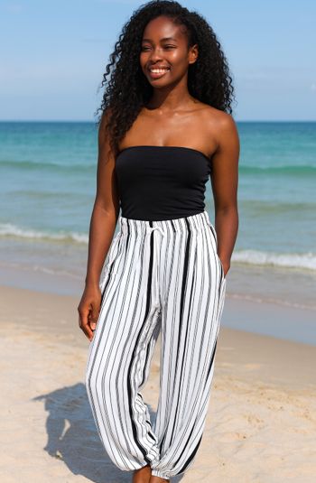 Indoblu - LP7-C - Ladies Relaxed Pants - Stripe