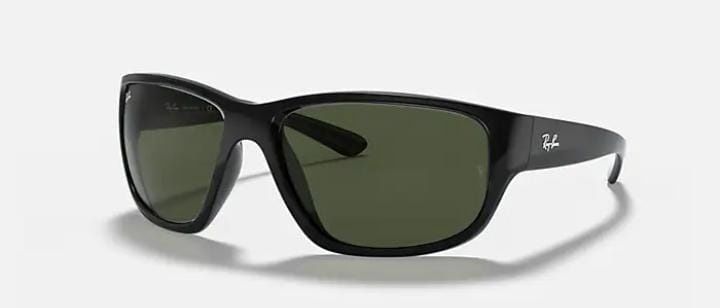 Ray-Ban- Sun Glasses ORB4300-705/09, Colour: Polished Black G-15 Green