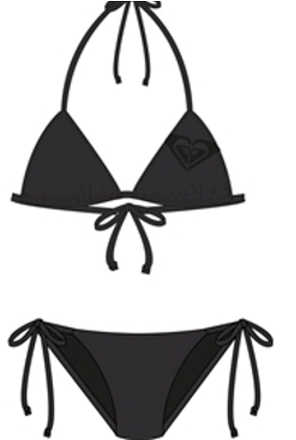 Roxy - Two Piece - Beach Classic Tiki Tri Set, Size.: XS