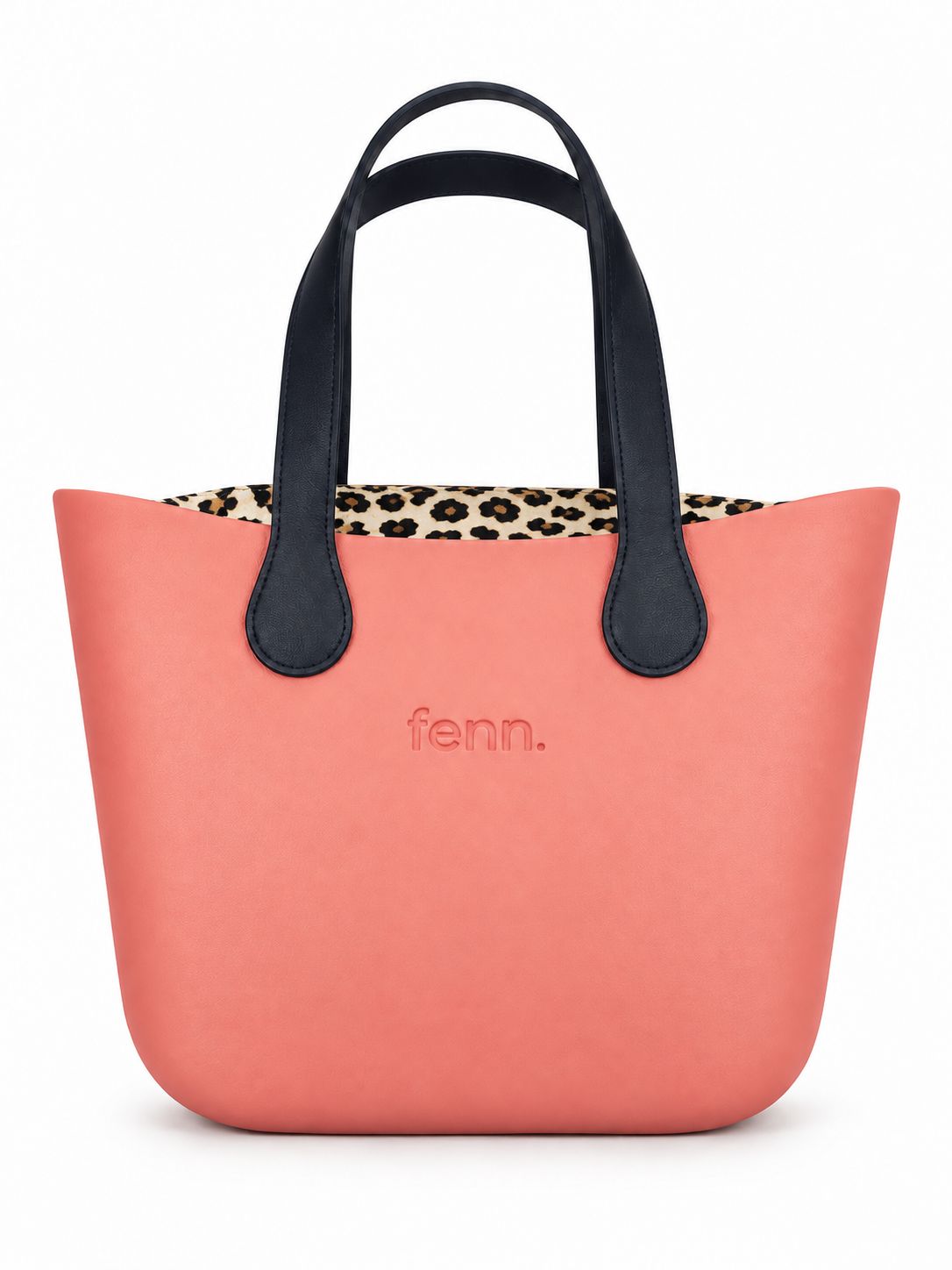 Fenn Collection - Original Bag - Light Pink /Animal Print, Handles: Blk Microfiber Handles, Inner Colour: Animal Print