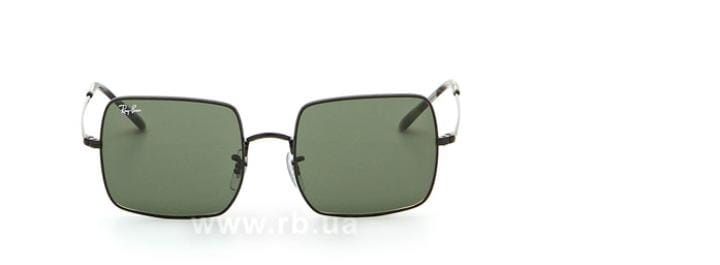 Ray-Ban-Sun Glasses ORB1971-9148/31, Colour: Black/Natural Green, Description: Square