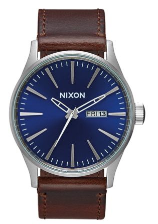 Nixon Sentry Leather Blue\Brown