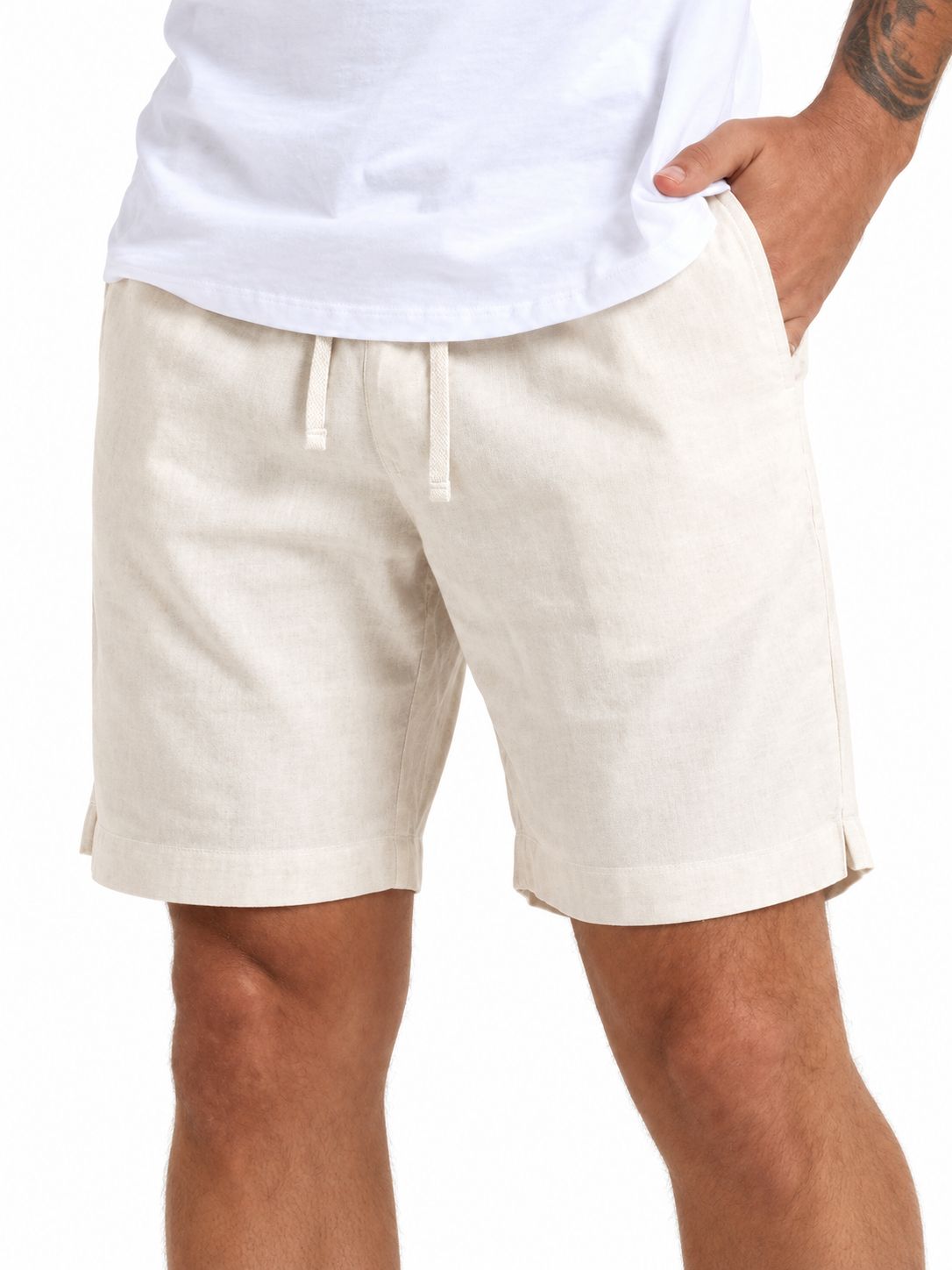 Breazies - Mens Lounge Shorts - Natural, Size.: 30