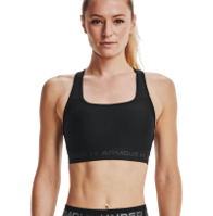 Under Armour - Crossback Mid Bra Blk/Black - 1361034-001