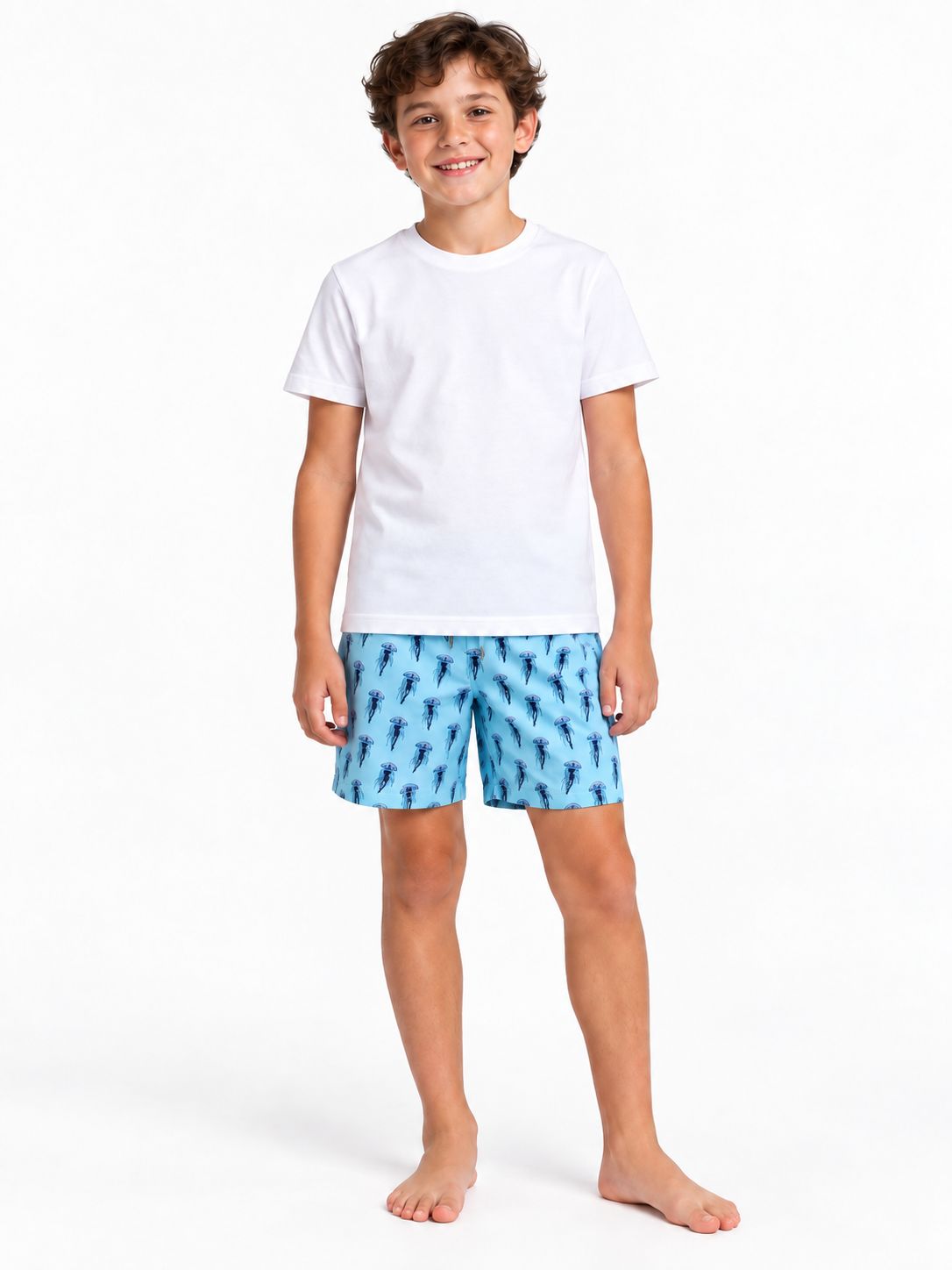 Breazies - Boy Swim Shorts - Jelly Fish Blue, Sizes: 1-2