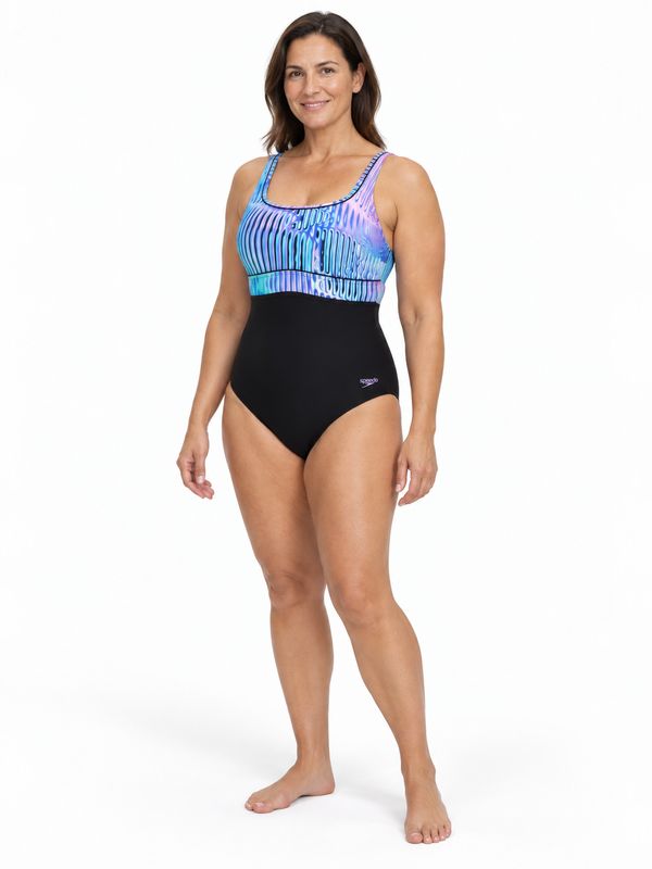 Speedo Womens Shaping Contour Eclipse Printed One Piece