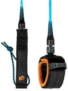 Creature - Grom Surfboard Leash - LGL21005, Colour: Cyan Black Orange, Size.: 5' x 3/16" - 1.5m x 5mm