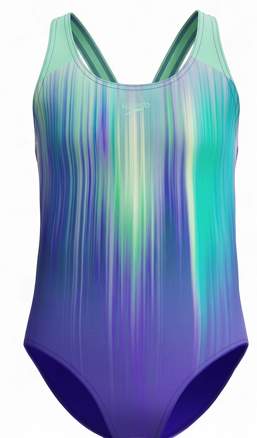 Speedo Girl's Digital Placement Splashback, Colour: Indigo Glow, Size.: Size 6
