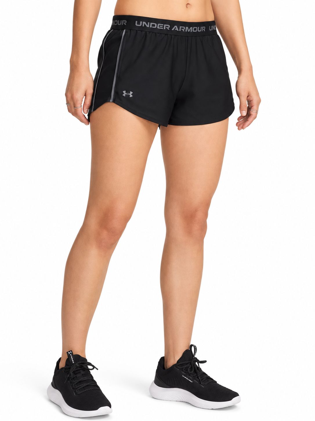 Under Armour - Girls Tech Play up Shorts - Black, Sizes: Y-Small