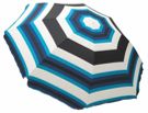 Beach Umbrellas - 2.56m - Garden Pattern Umbrella Blue - BCHUMB006