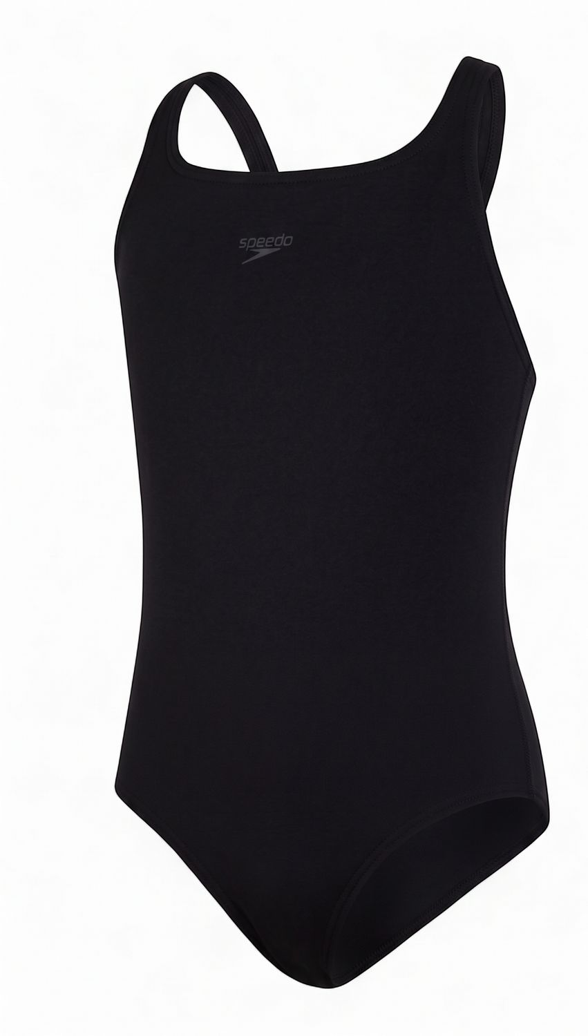 Speedo Girls Placement Muscleback Swimsuit - Black, Sizes: Size 5-6