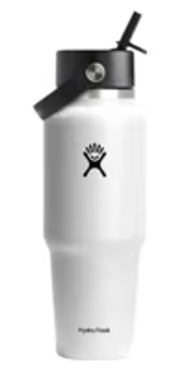 Hydro Flask Travel Bottle with Straw Cap 32oz White WT32BFS110