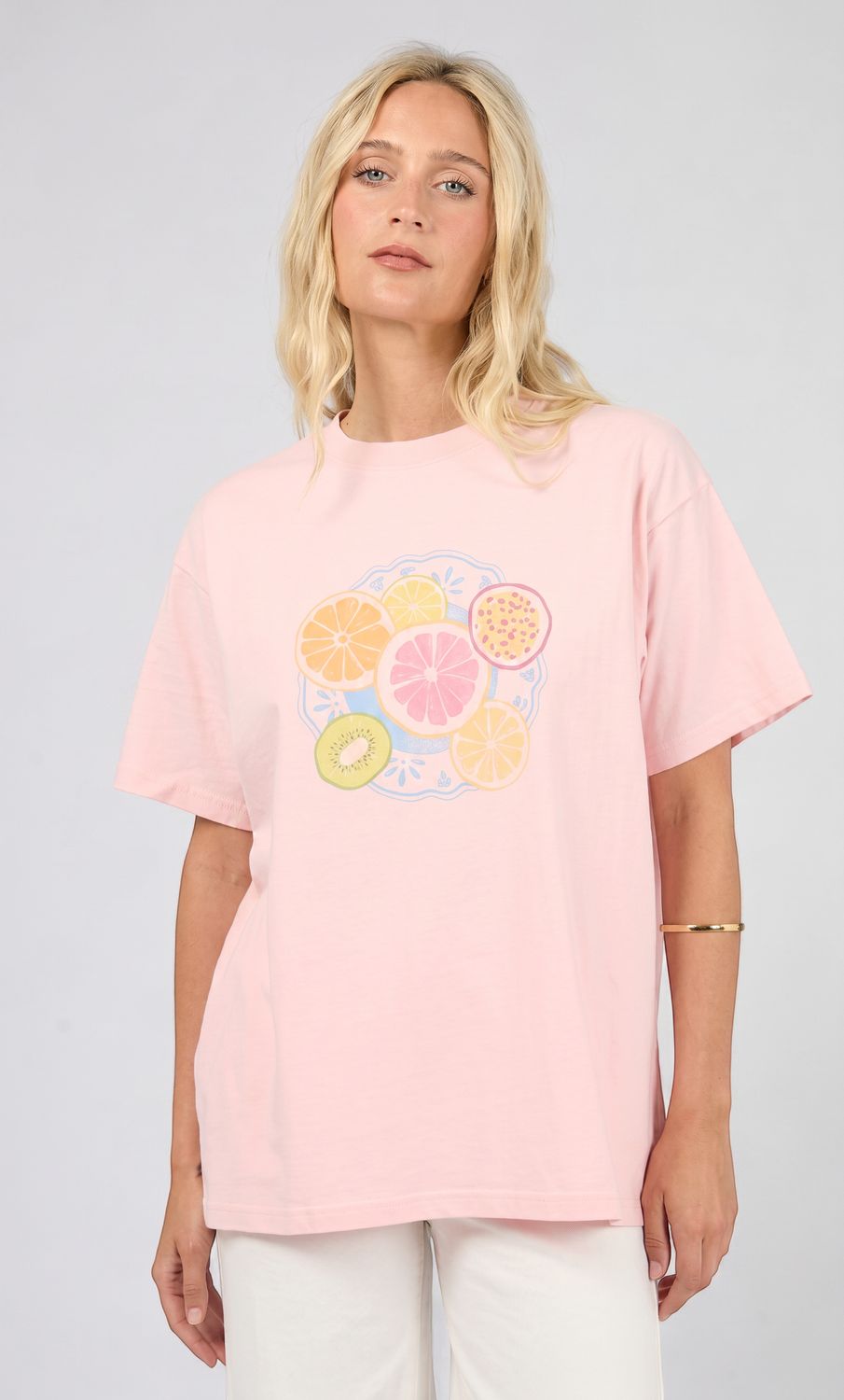 AAE - Fruit Salad Relaxed Tee - Pink, Sizes: 6